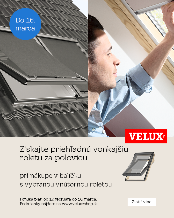 Vonkajšia roleta Velux za polovičnú cenu